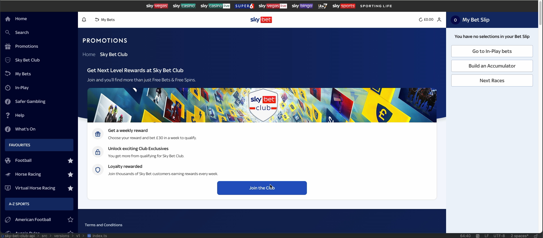 Sky Bet Club walkthrough cover image